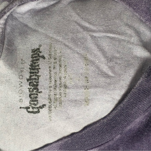Mens Goosebumps Purple Tie Dye Logo Graphic T-Shirt Size Small short sleeve - Picture 7 of 7